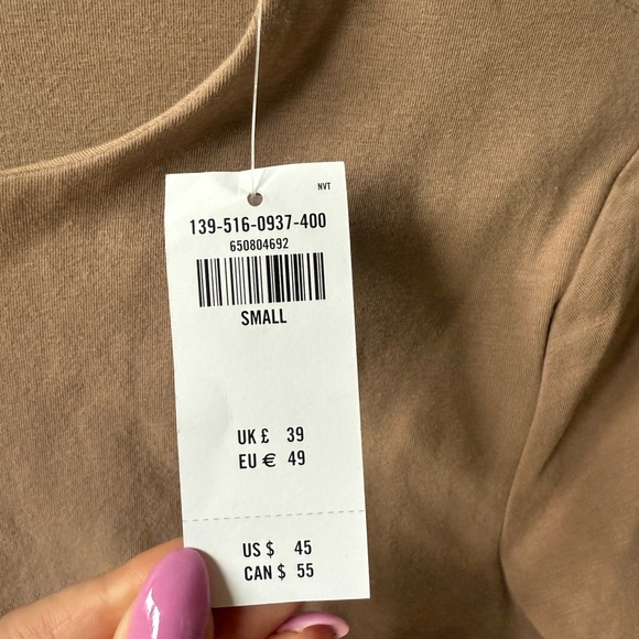 NWT Abercrombie & Fitch Cotton Seamless Fabric Crew Bodysuit - Picture 4 of 6